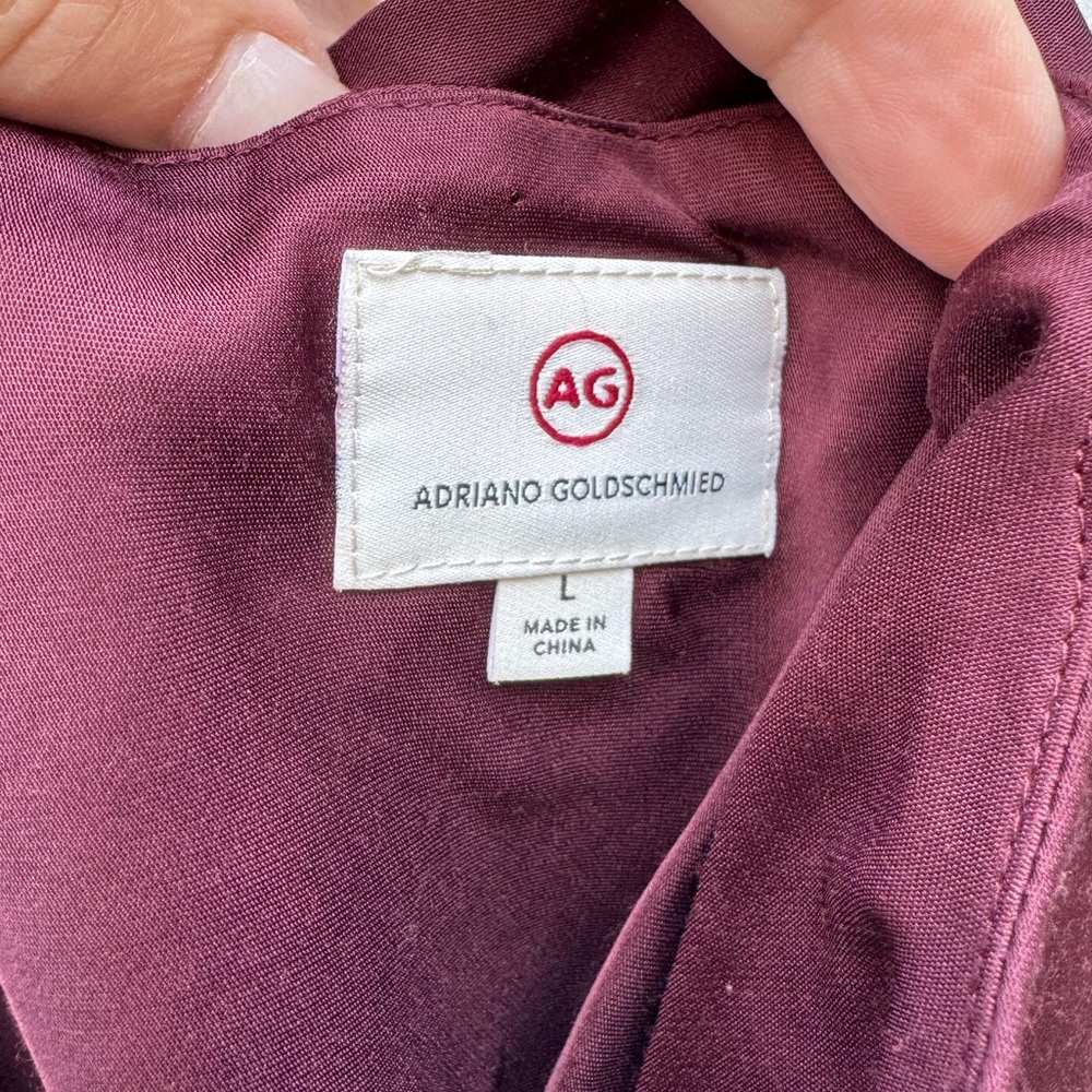 AG ADRIANO GOLDSCHMIED: Scarlett Slip Dress in Rich Carmine. Size L - Picture 8 of 12